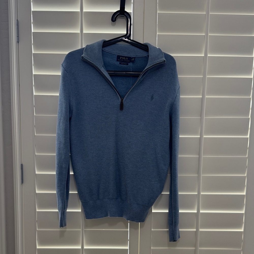 Polo by Ralph Lauren Men's Zip-Up Blue Sweater